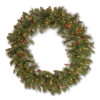 Pre-Lit Crestwood Spruce Wreath, Ac Powered, Clear Incandescent Lights, 36" Diameter x 5"h, Green