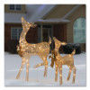 Pre-Lit Fawn With Doe Decoration, Ac Powered, Warm White Led Lights, 6" x 22" x 38" Doe, 6" x 22" x 28" Fawn, Assorted Colors