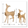 Pre-Lit Fawn With Doe Decoration, Ac Powered, Warm White Led Lights, 6" x 22" x 38" Doe, 6" x 22" x 28" Fawn, Assorted Colors