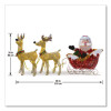 Santa And Reindeer, Ac Powered, Warm White Led Lights, 11.25" x 30.75" x 33.5", Champagne