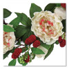 Peony And Raspberry Wreath, 22" Diameter x 5"h, Beige