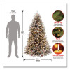 Pre-Lit Dunhill Fir Snowy Tree, 53" x 53" x 78", Green Tree, Green Tree Stand