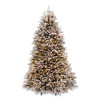 Pre-Lit Dunhill Fir Snowy Tree, 55" x 55" x 84", Green Tree, Green Tree Stand