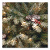 Pre-Lit Dunhill Fir Snowy Tree, 59" x 59" x 90", Green Tree, Green Tree Stand