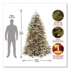 Pre-Lit Dunhill Fir Snowy Tree, 59" x 59" x 90", Green Tree, Green Tree Stand