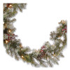 Pre-Lit Dunhill Fir Garland, Ac Powered, Clear Incandescent Lights, 108" Long, Green
