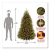 Pre-Lit Dunhill Fir Tree With Powerconnect, Dual Color Lights, 52" x 52" x 84", Green Tree, Green Tree Stand
