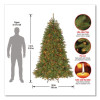 Pre-Lit Dunhill Fir Tree, 59" x 59" x 90", Green Tree, Green Tree Stand
