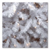 Pre-Lit Dunhill Fir White Tree, 59" x 55" x 84", White Tree, White Tree Stand