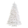 Pre-Lit Dunhill Fir White Tree, 59" x 55" x 84", White Tree, White Tree Stand