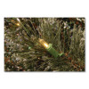 Pre-Lit Glittery Bristle Pine Garland, Ac Powered, Clear Incandescent Lights, 108" Long, Green