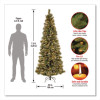 Pre-Lit Glittery Bristle Slim Tree, 42" x 42" x 90", Green Tree, Green Tree Stand