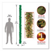 Pre-Lit Glittery Pine Gold Garland, Ac Powered, Clear Incandescent Lights, 108" Long, Green
