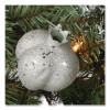 Pre-Lit Glittery Pine Pomegranate Garland, Ac Powered, Clear Incandescent Lights, 108" Long, Green