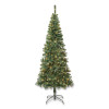 Pre-Lit Linden Spruce Slim Tree, 31" x 31" x 90", Green Tree, Green Tree Stand