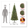 Pre-Lit Linden Spruce Slim Tree, 31" x 31" x 90", Green Tree, Green Tree Stand