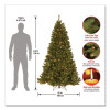 Pre-Lit North Valley Spruce Tree, Clear Lights, 42" x 42" x 78", Green Tree, Green Tree Stand