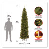 Pre-Lit North Valley Spruce Pencil Slim Tree, 40" x 40" x 108", Green Tree, Green Tree Stand