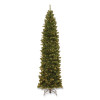 Pre-Lit North Valley Spruce Pencil Slim Tree, 40" x 40" x 108", Green Tree, Green Tree Stand