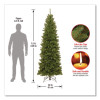 North Valley Spruce Pencil Slim Tree, 32" x 32" x 90", Green Tree, Green Tree Stand