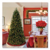 Pre-Lit Jersey Fraser Fir Slim Tree, 43" x 43" x 78", Green Tree, Green Tree Stand