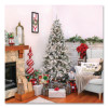Pre-Lit Snowy Mixed Pine Tree, 44" x 44" x 78", Green Tree, Green Tree Stand