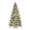 Pre-Lit Snowy Everest Fir, 64" x 64" x 108", Green Tree, Green Tree Stand