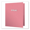 Twin-Pocket Folders With 3 Fasteners, 0.5" Capacity, 11 X 8.5, Pink,25/Box