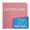 Twin-Pocket Folders With 3 Fasteners, 0.5" Capacity, 11 X 8.5, Pink,25/Box