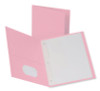 Twin-Pocket Folders With 3 Fasteners, 0.5" Capacity, 11 X 8.5, Pink,25/Box