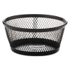 Mesh Jumbo Nestable Paper Clip Dish, Wire Mesh, 4.3" Diameter x 2"h,  Black