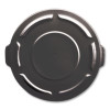 Brute Self-Draining Flat Top Lids For 32 Gal Round Brute Containers, 22.25" Diameter, Black
