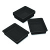 Storage Tray, Flat, 102.4 Oz, 10.65" x 10.65" x 2.96", Black, 5/Pack