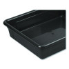 Storage Tray, Flat, 102.4 Oz, 10.65" x 10.65" x 2.96", Black, 5/Pack