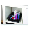 Storage Tray, Flat, 102.4 Oz, 10.65" x 10.65" x 2.96", Black, 5/Pack