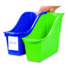 Small Book Bin, 1.5 Gal, 4.5" x 11.75" x 8.5", Black, 6/Pack