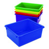 Storage Tray, Deep, 2.81 Gal, 10.65" x 13.17" x 5.2", Assorted Bright, 5/Pack