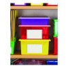 Storage Tray, Deep, 2.81 Gal, 10.65" x 13.17" x 5.2", Assorted Bright, 5/Pack