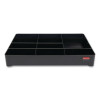 Amenity Organizer For All Rubbermaid Commercial Full Size And Compact Housekeeping Carts, 11 Sections, 18.75 x 3.62, Black