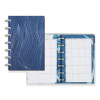Cyanotype Mini Weekly/Monthly Planner, Floral Wave Artwork, 7 x 4.63, Blue/White Cover, 12-Month (Jan To Dec): 2023