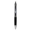 Signo Gel Pen, Retractable, Ultra-Micro 0.38 Mm, Black Ink, Smoke/Black/Silver Barrel, Dozen
