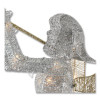 Silver Angel Decor, Ac Powered, Cool White Led Lights, 24" x 30 "x 48", Silver