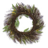 Pansy And Lavender Wreath, 22" Diameter x 4.5" h, Yellow