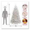 Pre-Lit Dunhill Fir White Tree, 59" x 59" x 90", White Tree, White Tree Stand