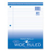 Notebook Filler Paper, 3-Hole, 8 X 10.5, Wide/Legal Rule, 300/Pack
