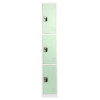 Steel Storage Locker, 3 Compartment, 12 x 12 x 72, Misty Green