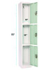 Steel Storage Locker, 3 Compartment, 12 x 12 x 72, Misty Green