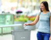 Slim 23 Gallon Indoor Trash Can, Plastic, Gray