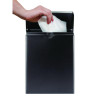 Stainless Steel Wall-Mounted Sanitary Napkin Receptacle, Black