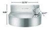 Wall-Mounted Indoor/Outdoor Water Fountain, Single-Level, Non-Filtered, Non-Refrigerated, Silver